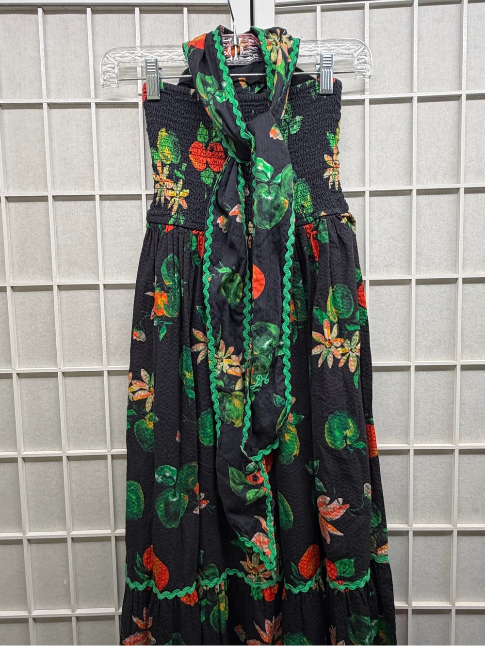 Damson Madder Pia Midi Dress Apple Print Size 8 EUC - Picture 10 of 14